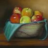 SOLD "Apples in African Basket"