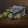 SOLD "Blue Bag with Tomatillos" 11x14