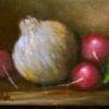 "Onion with Radishes" 5x7